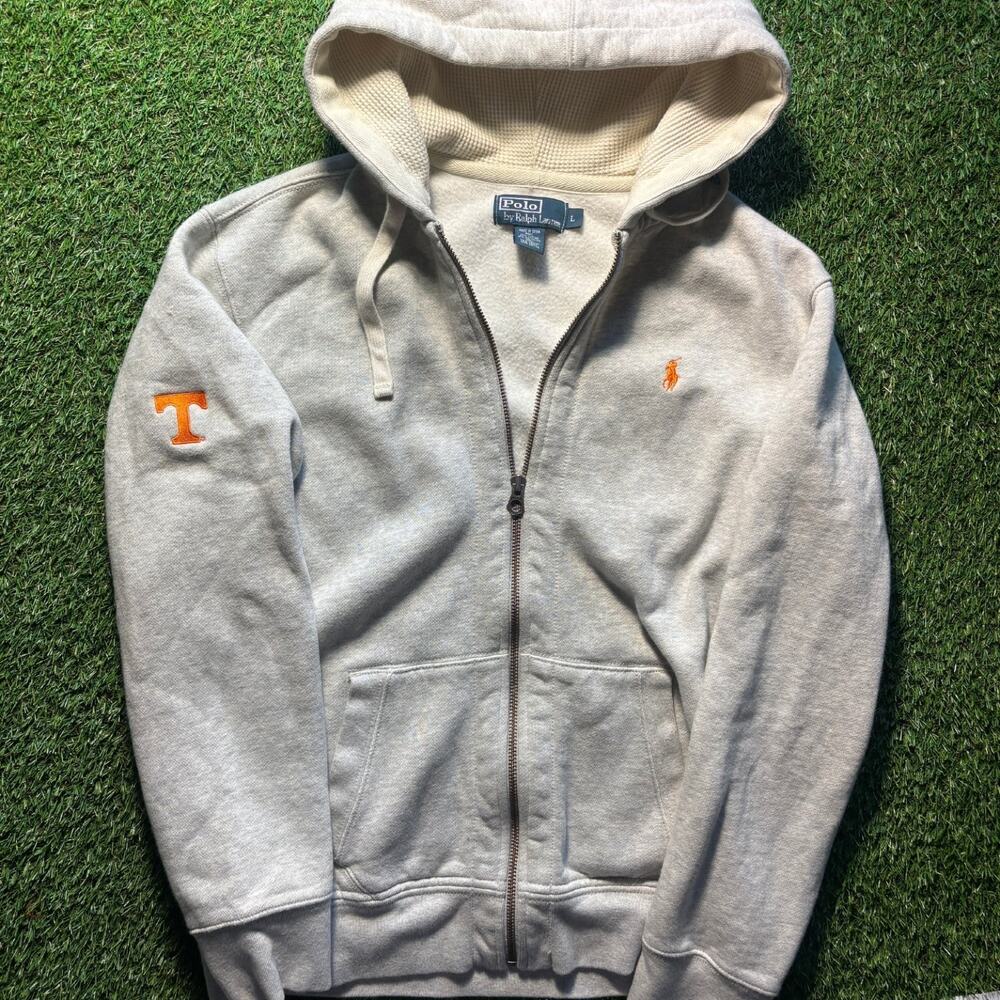 Polo Ralph Lauren Full Zip Hoodie Gray Mens L